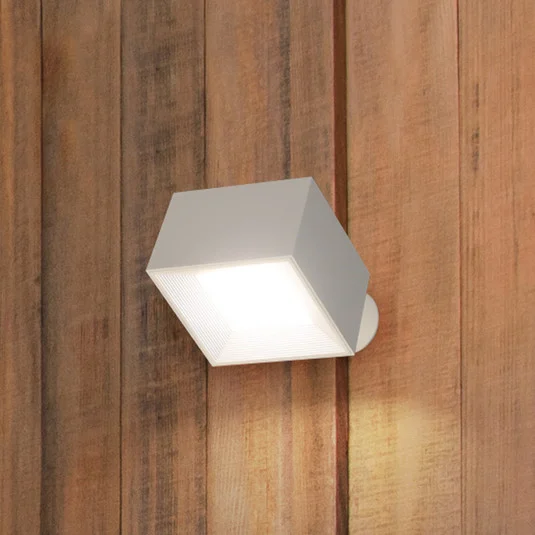 Proyector LED recargable de pared Magnetics, blanco, forma cúbica,