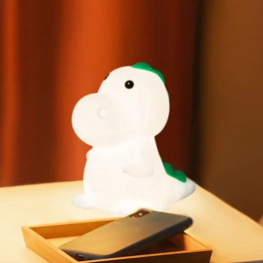 Lámpara de sobremesa LED recargable Dinosauro, Dino, blanco, RGB, atenuable