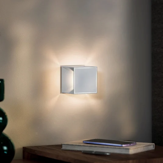 Nutalis mini lámpara de mesa LED recargable, gris niebla, IP54, atenuable