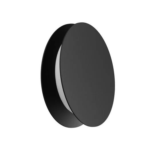 Aplique de pared LED Yo-Yo, negro, 2.700 K, aluminio, PMMA, atenuable