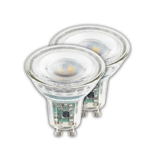 Bombilla reflectora LED GU10 4.7W claro 3000K EEC A 2er
