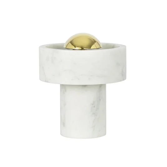 Lámpara de mesa portátil Stone dorada - Tom Dixon