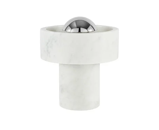 lámpara de mesa portátil Stone Silver - Tom Dixon