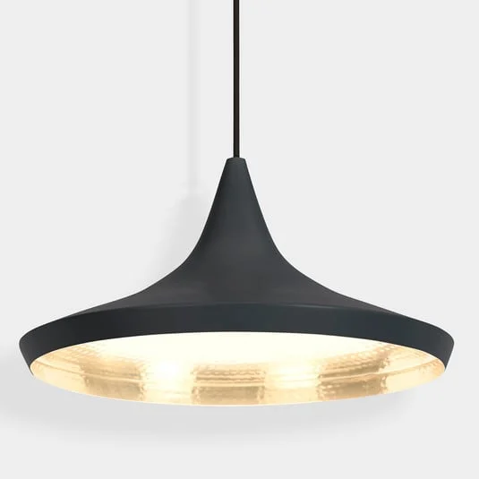 Lámpara colgante LED Beat Wide, negra, Ø 36 cm - Tom Dixon