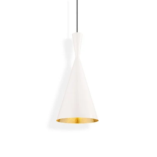 Lámpara colgante LED Beat Tall, blanca, Ø 19 cm - Tom Dixon