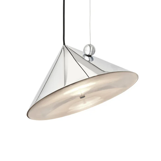 Lámpara colgante LED Pose, plateada, Ø 43 cm, acero atenuable - Tom Dixon