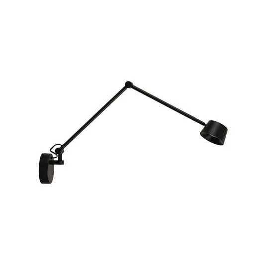 Aplique de pared LED Direction, negra, saliente 53 cm - Antidark
