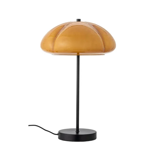 Lámpara de mesa Kinoko, cristal, amarilla - BLOOMINGVILLE
