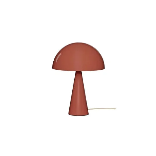 Lámpara de mesa Mush Mini, roja, metal, altura 34 cm - HÜBSCH