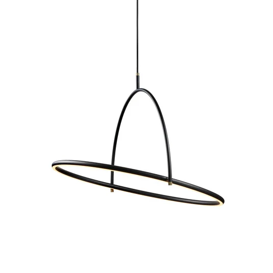Lámpara colgante LED TILT, Ø 60 cm, negro, regulable - Halo Design