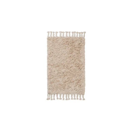 Alfombra de pelo largo Amass, blanco crema, 50 cm x 70 cm - ferm LIVING