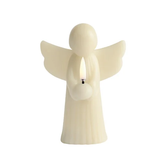 Vela LED ANGEL, color crema, cera, altura 16 cm - Uyuni Lighting
