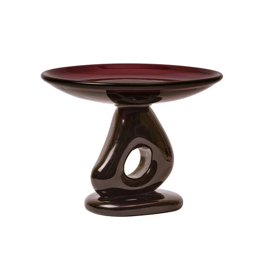 Cuenco Damo, violeta oscuro, cristal, Ø 30 cm - ferm LIVING