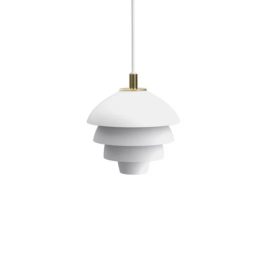 Lámpara colgante Valencia, Ø 18 cm, blanco/latón, G9 - Belid