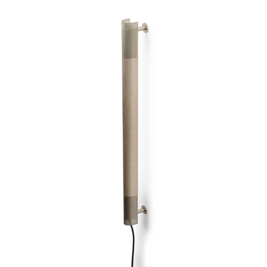 Aplique de pared Radent, enchufe, gris acero, alt. 70 cm, G13 - GEJST
