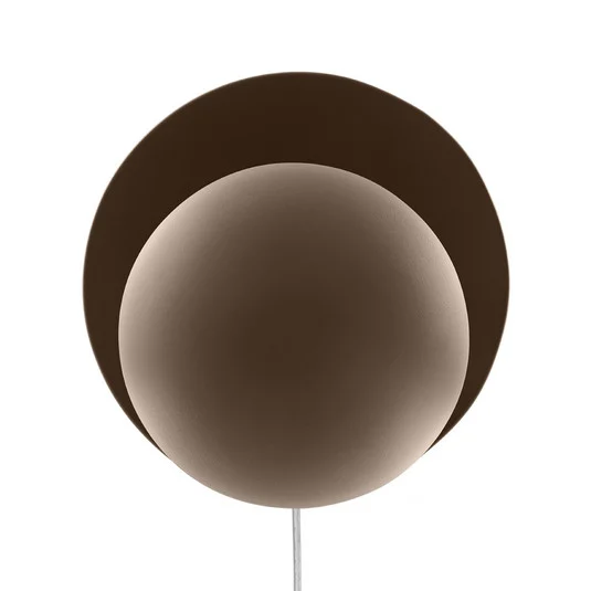 Aplique de pared ORBIT, marrón, Ø 30 cm, enchufe - Globen Lighting