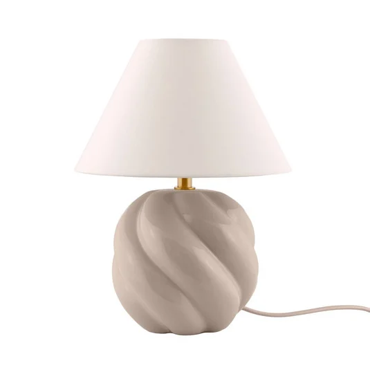 Lámpara de mesa DAHLIA, beige/beige, altura 31 cm - Globen Lighting