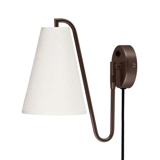 Aplique de pared Lou bronce/blanco Ø 14 cm enchufe - Globen Lighting