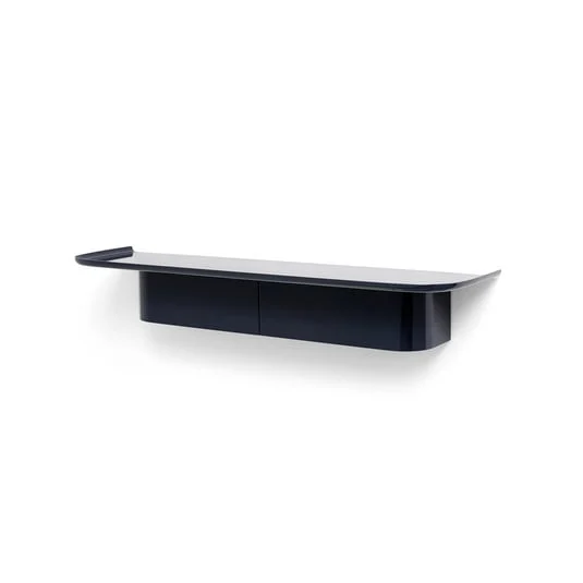 Estantería de pared con ganchos para colgar ropa, azul oscuro, 90 cm - HAY