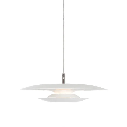 Lámpara colgante Eclipse, Ø 43 cm, blanca, metal, G9 - Belid