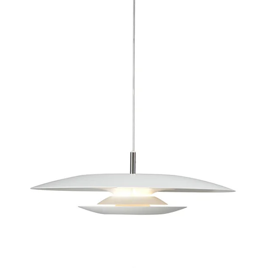 Lámpara colgante Eclipse, Ø 48 cm, blanca, metal, G9 - Belid