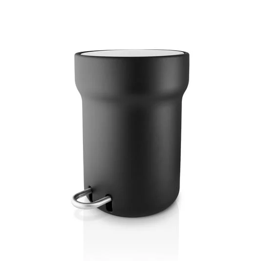 Cubo de basura con pedal CITADEL, negro, 5 litros, acero inoxidable - Eva Solo