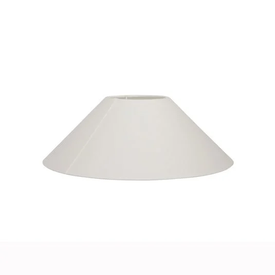 Pantalla de lámpara Basic Flat, blanca, Ø 30 cm, lino - Watt & Veke
