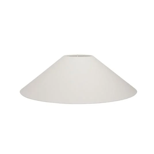 Pantalla de lámpara Basic Flat, blanca, Ø 42 cm, lino - Watt & Veke