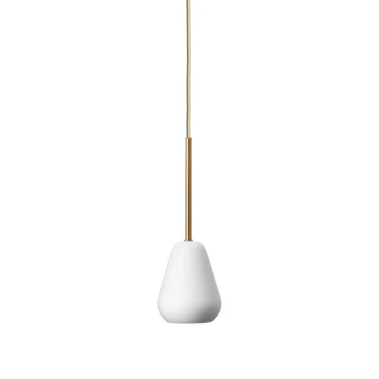 Lámpara colgante Anoli Spot, Ø 10 cm, blanco/dorado, metal - Nuura