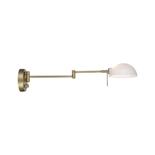 Aplique de pared Kjøbenhavn, latón envejecido/opalo, Ø 15 cm - Halo Design