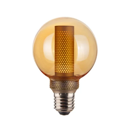 Bombilla LED Colors Core G80, E27, ámbar, 2200 K, 3 W - Halo Design