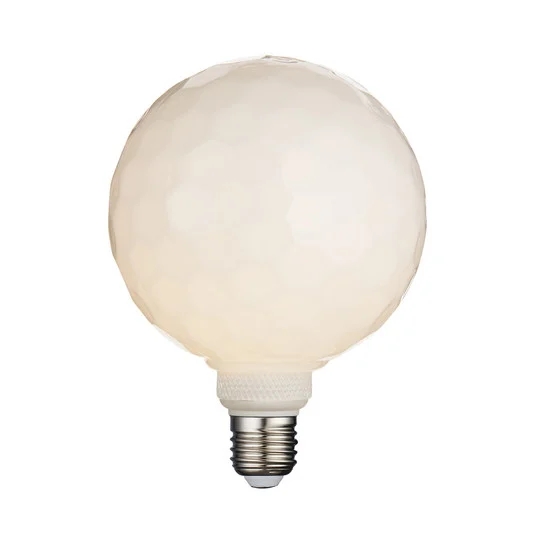 Bombilla LED Colors Geo G125, E27, opalina, 3000 K, 2,5 W - Halo Design