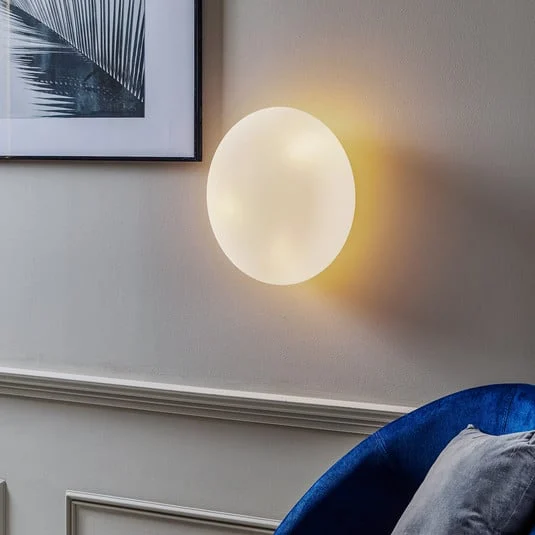 Aplique de pared Artemide Itka de cristal IP65 Ø 35 cm