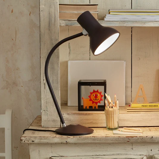 Anglepoise Type 75 Mini lámpara mesa, negro marrón