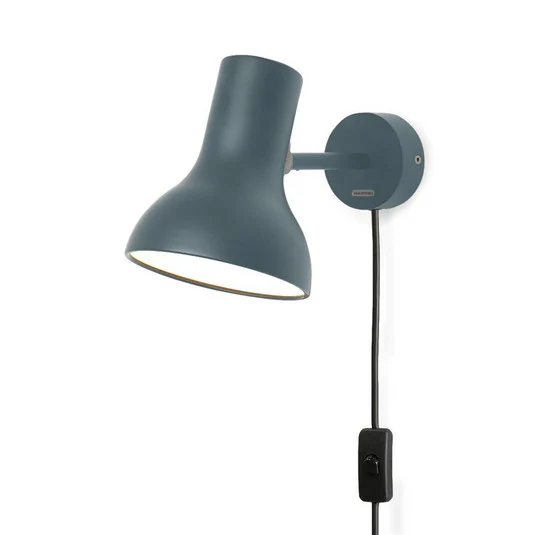 Anglepoise Type 75 Mini enchufe de pared, gris pizarra
