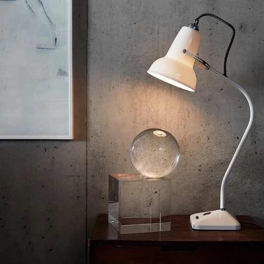 Lámpara de mesa Anglepoise Original 1227 Mini, blanca, cerámica