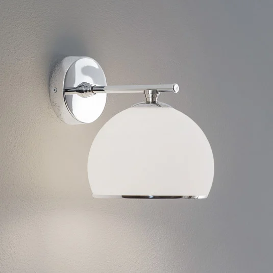Aplique de pared Mina, color cromo, metal/vidrio