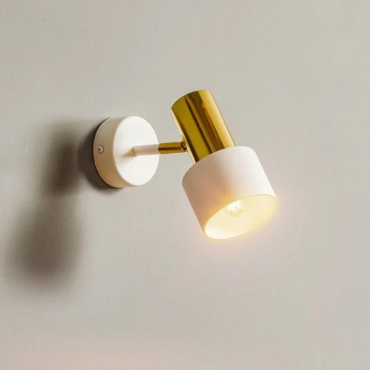 Foco de pared Destin, 1 luz, blanco/latón