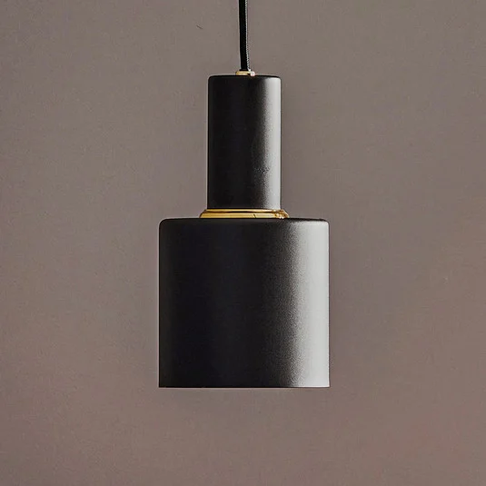 Lámpara colgante Euluna Selma, 1 luz, negro, Ø 11 cm