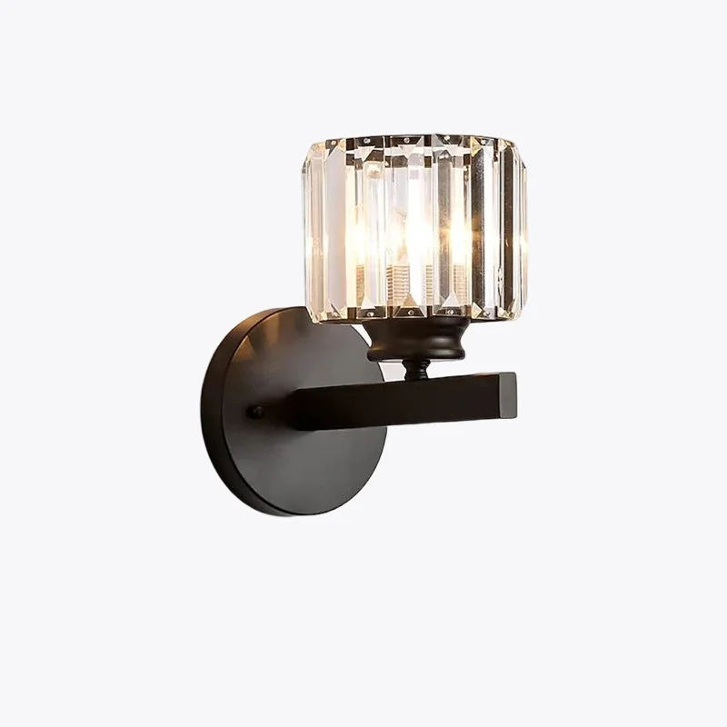 Arisha Moderno Cuadrado/Redondo Metal/Cristal Aplique de Pared Dorado