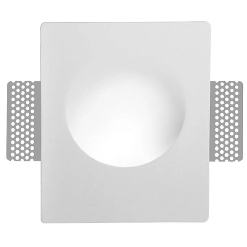 Aplique de pared empotrable circulo de escayola "MUR" - Ø 25cm - GU10 - Trimless/ Integración