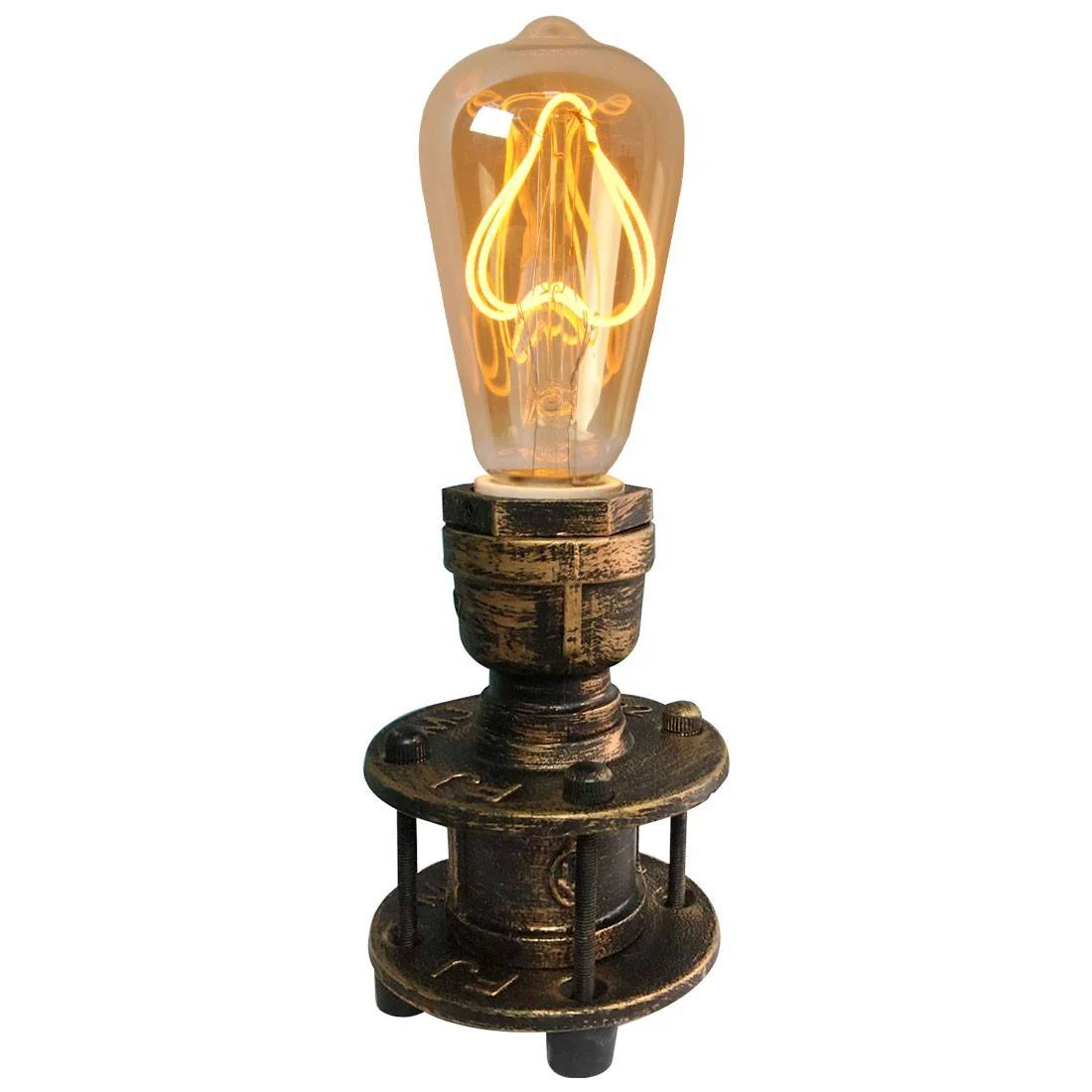 Lámpara de mesa vintage color bronce E27