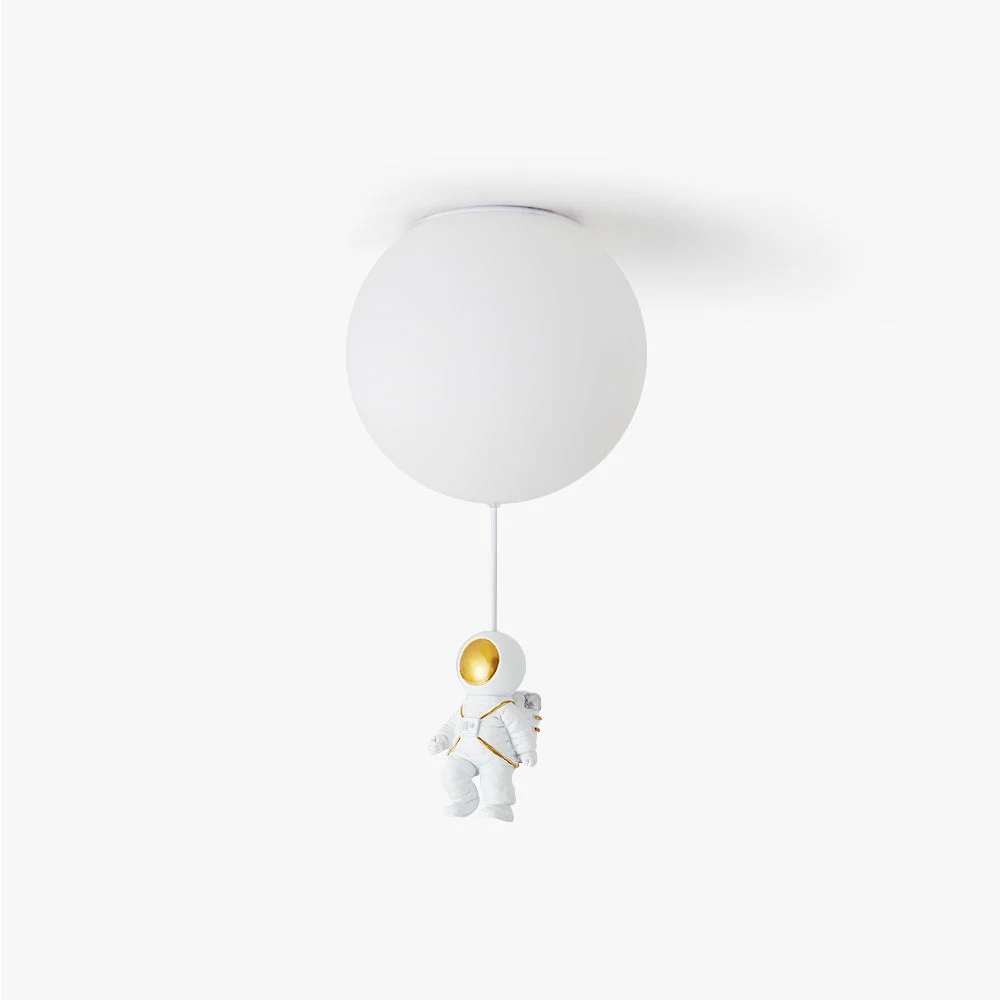 Aria Moderna Globo Acrílico LED Lámpara de Techo Blanca/Azul