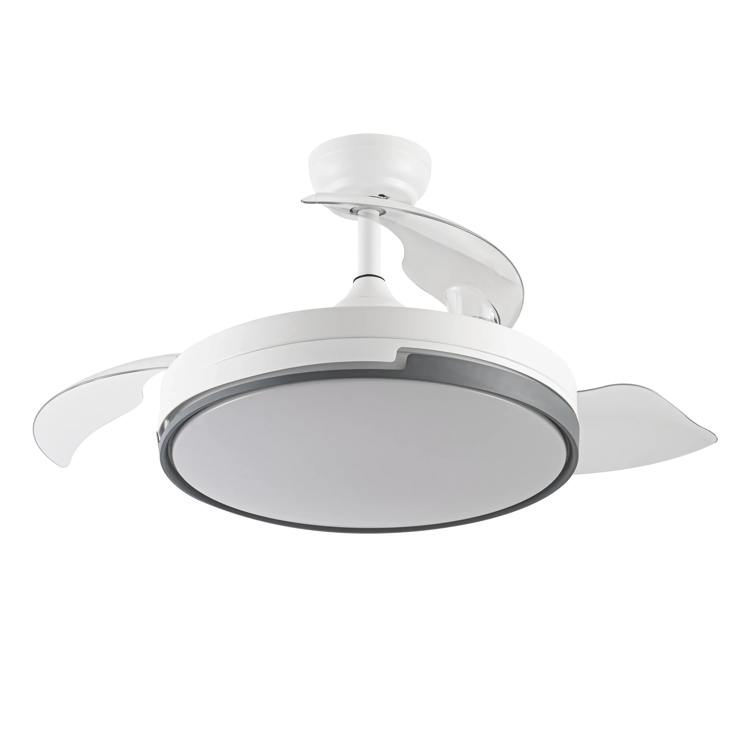 Ventilador de Techo LED 72W Blanco DC Ultra Silencioso con Mando a Distancia y Palas Retráctiles Verano / Invierno