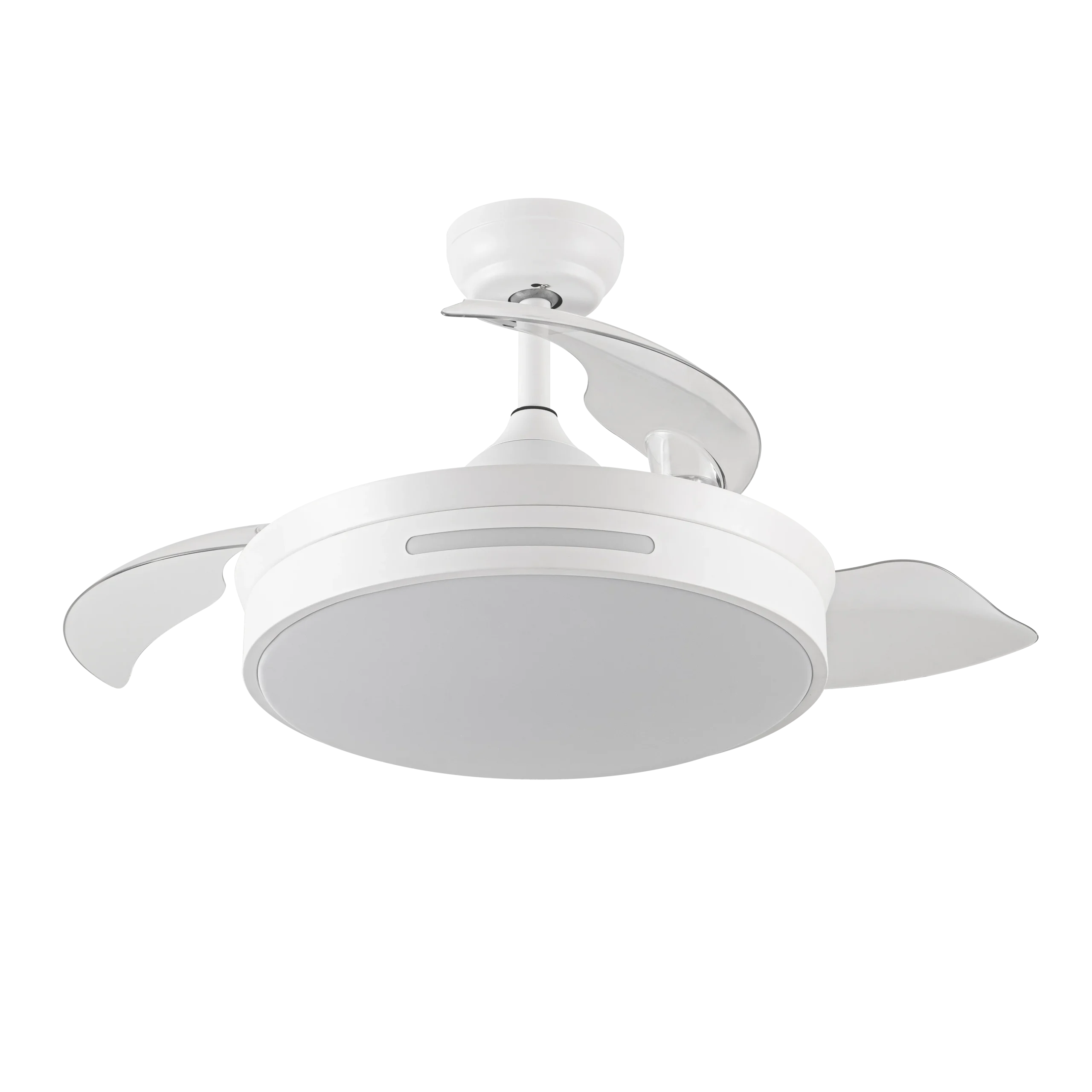 Ventilador de Techo LED 59W Blanco DC Ultra Silencioso con Mando a Distancia y Palas Retráctiles Verano / Invierno