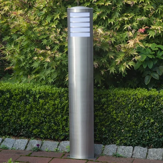 Bolardo luminoso Todd de acero inoxidable para bombilla fluorescente compacta