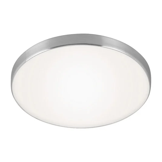 Lámpara de techo LED Flet, blanco/cromo, Ø 28,5cm, 3.000K
