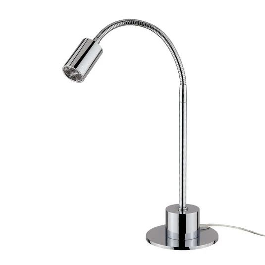 Lámpara de mesa LED Karen en cromo brillante