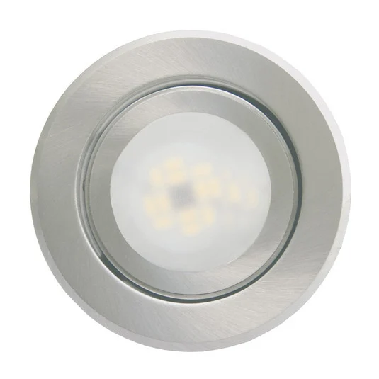 Lámpara empotrada Joanie, LED, aluminio cepillado