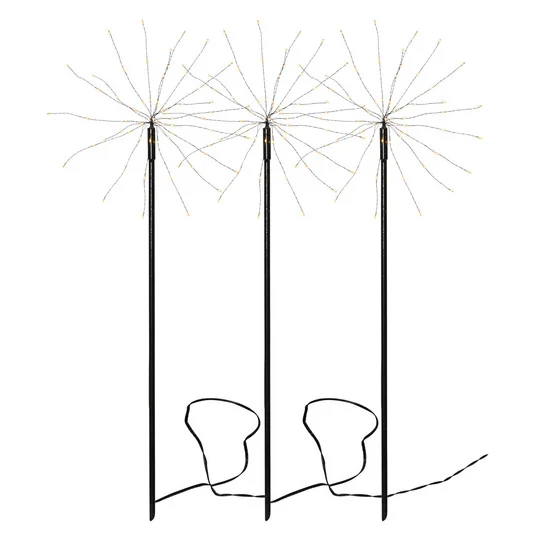 Lámparas decorativas LED Firework para exteriores, juego de 3 unidades, luz